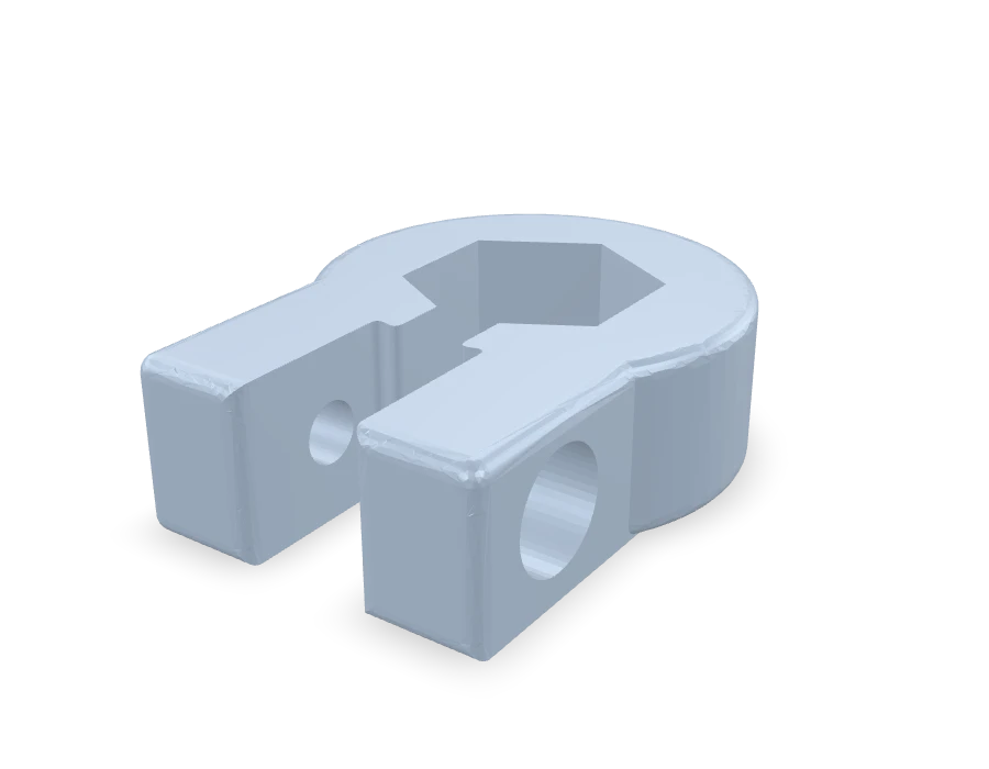 Half Inch Hex Shaft Collar parçasının 3B modelinden alınmış görünümü